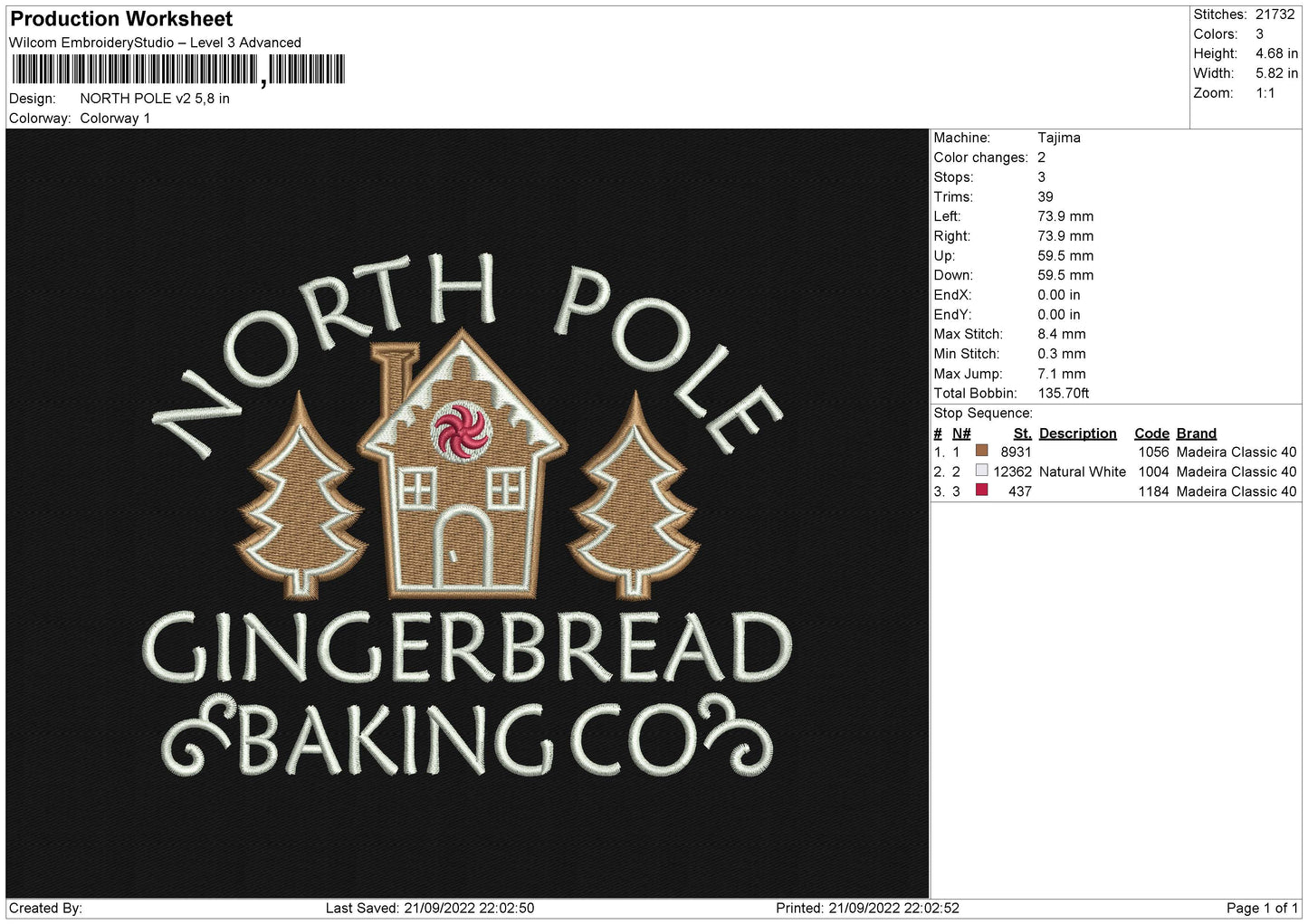 NORTH POLE v2 Embroidery