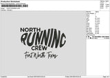 Northtext 01 Embroidery File 6 sizes
