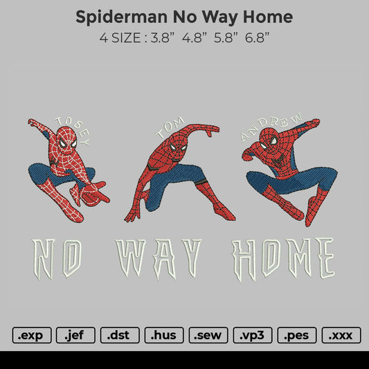Spiderman No Way Home Embroidery