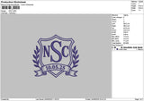 Nsctext 01 Embroidery File 6 sizes