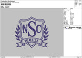 Nsctext 01 Embroidery File 6 sizes