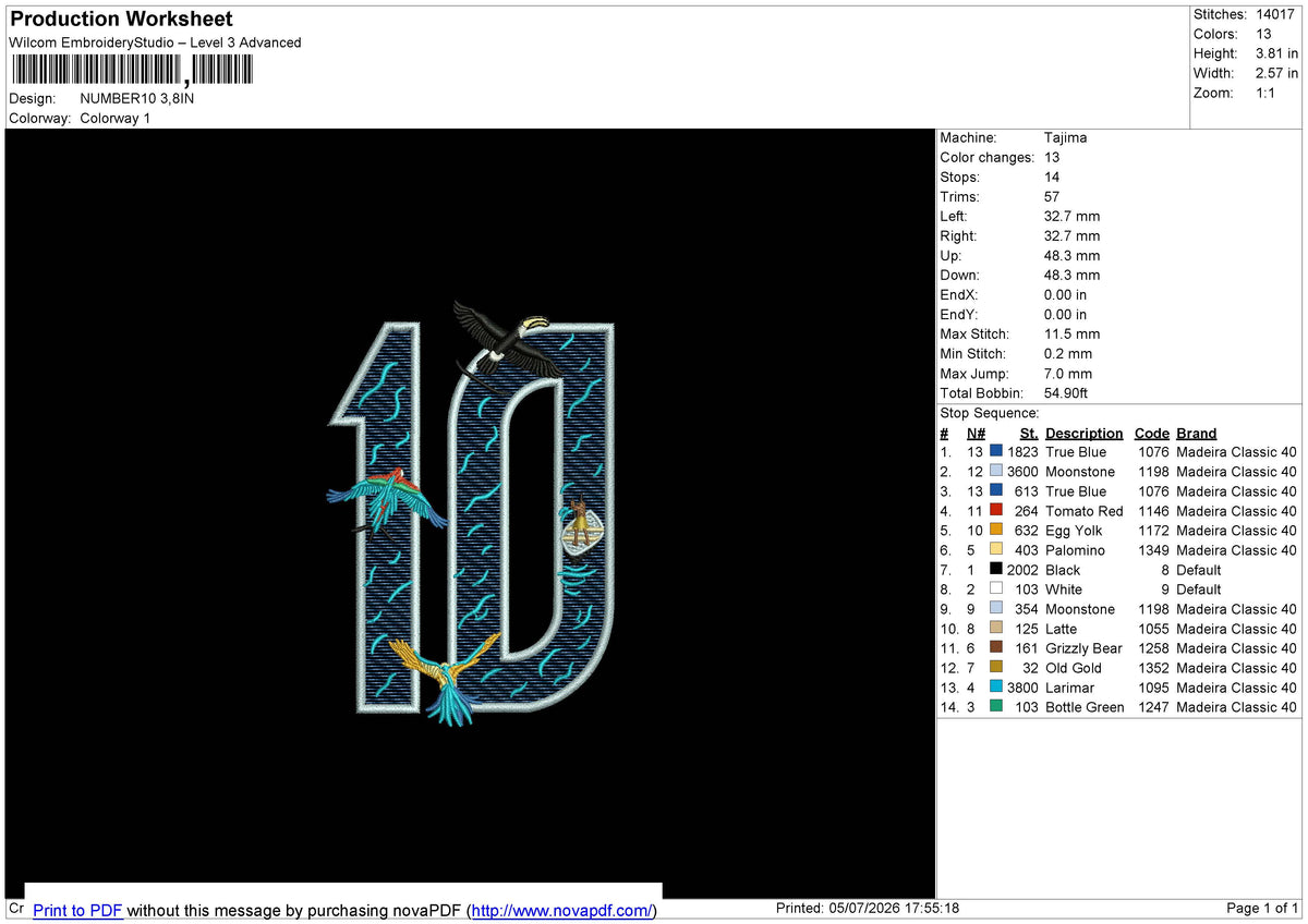 NUMBER10 Embroidery Machine 6 File