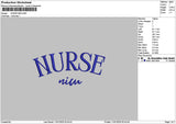 Nurse 1101 Embroidery File 6 sizes