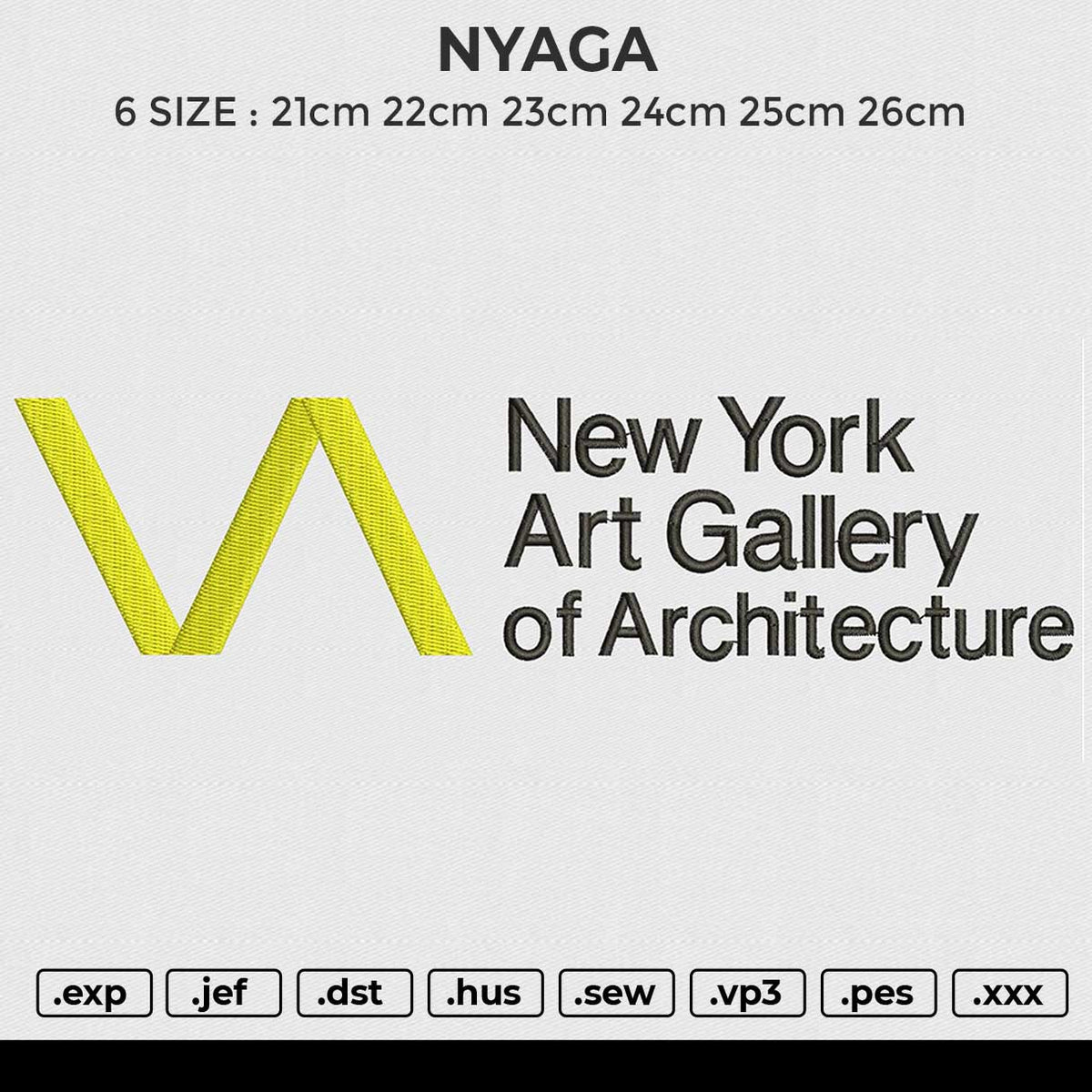 NYAGA Embroidery File 6 size