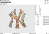 NY Flowers Embroidery File 6 size