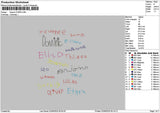 Names 0106 Embroidery File 6 sizes
