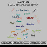 Names 1004 Embroidery File 6 sizes