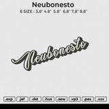 Neubonesto Embroidery File 6 size