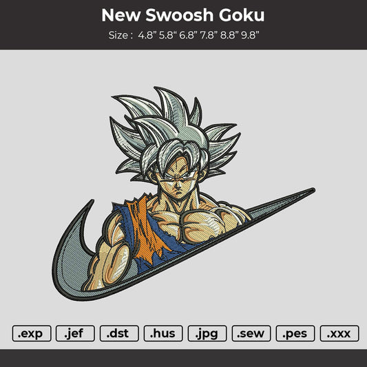 New Swoosh Goku Embroidery Design File