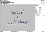 Newyork 1905 Embroidery File 6 sizes