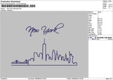 Newyork 1905 Embroidery File 6 sizes