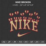 Nike Swoosh Broken Embroidery