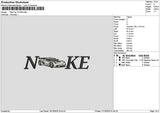 Nike White Car 1010 Embroidery File 6 sizes