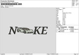 Nike White Car 1010 Embroidery File 6 sizes