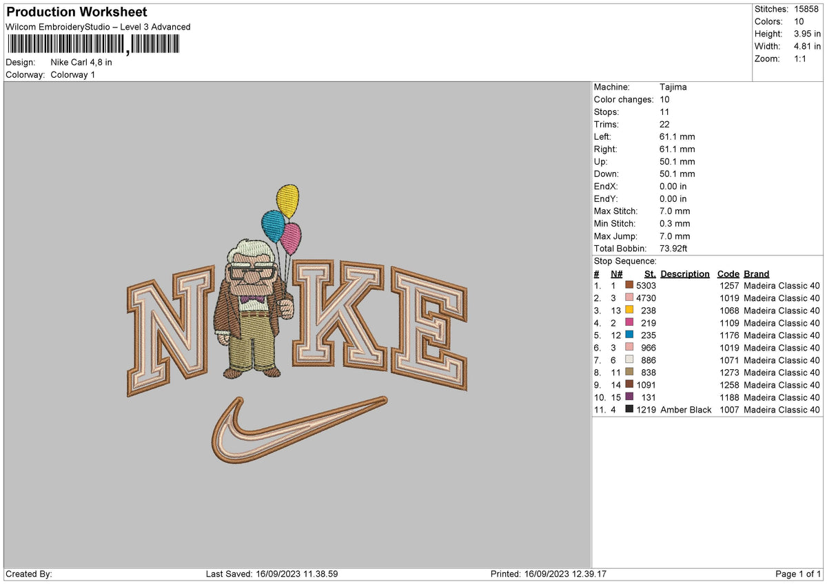 Nike Carl Embroidery File 6 sizes