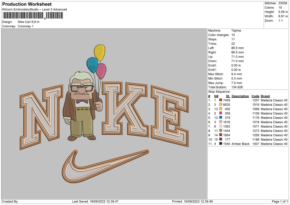 Nike Carl Embroidery File 6 sizes