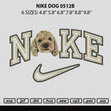 Nike Dog 0512b Embroidery File 6 sizes