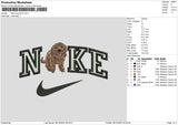 Nike Dog 0512 Embroidery File 6 sizes