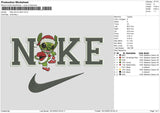Nike Grinch Stitch Embroidery File 6 sizes