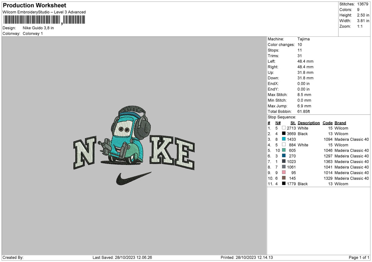 Nike Guido 02 Embroiery File 6 sizes