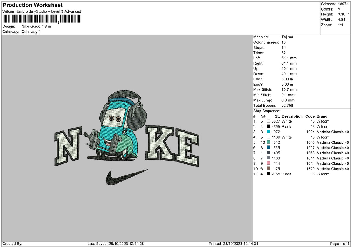 Nike Guido 02 Embroiery File 6 sizes