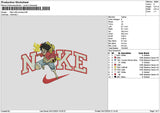 Nike Luffy Running Embroidery File 6 sizes