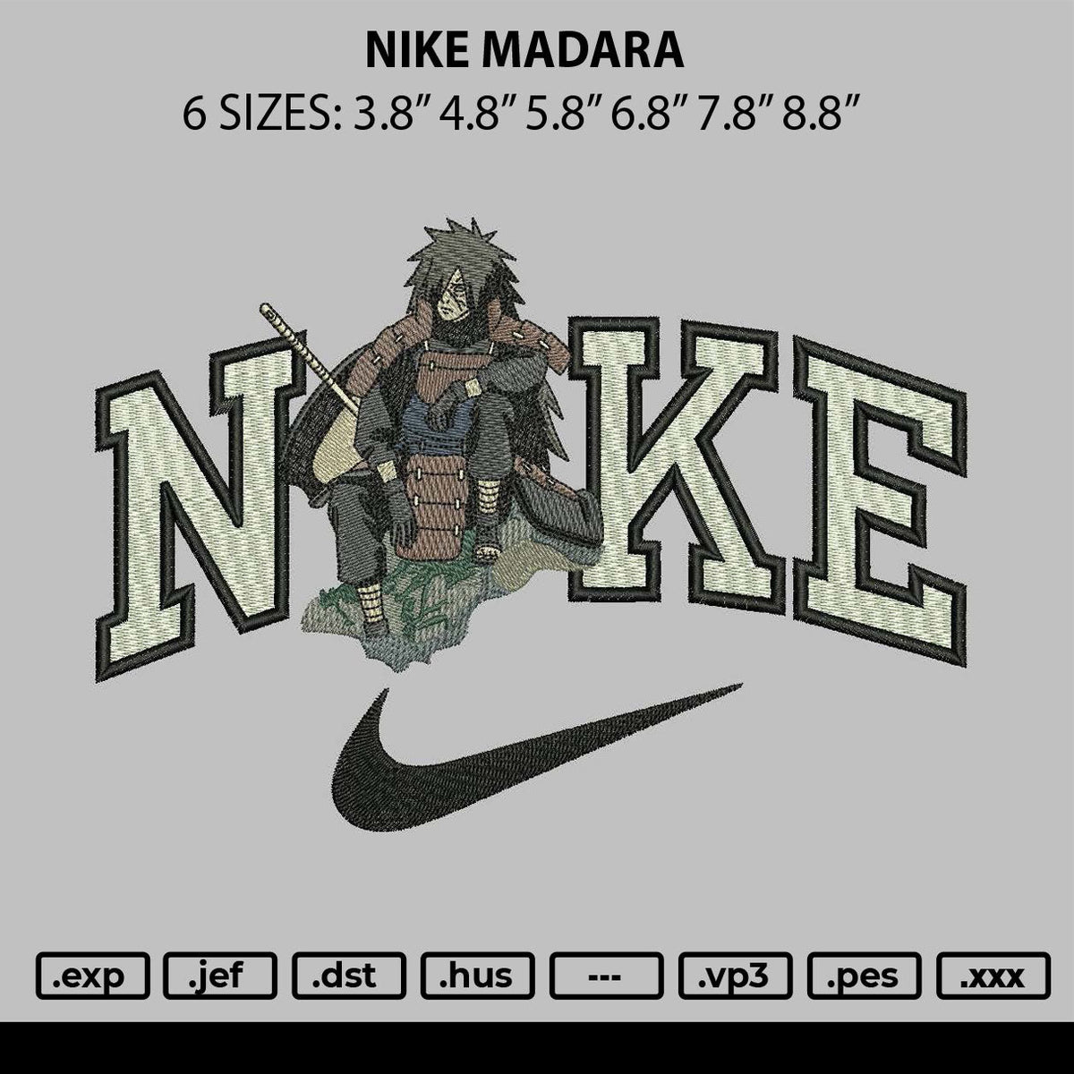 Nike Madara Embroidery File 6 sizes