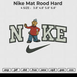 Nike Mat Rood Hard Embroidery