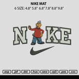 Nike Mat Embroidery File 6 sizes