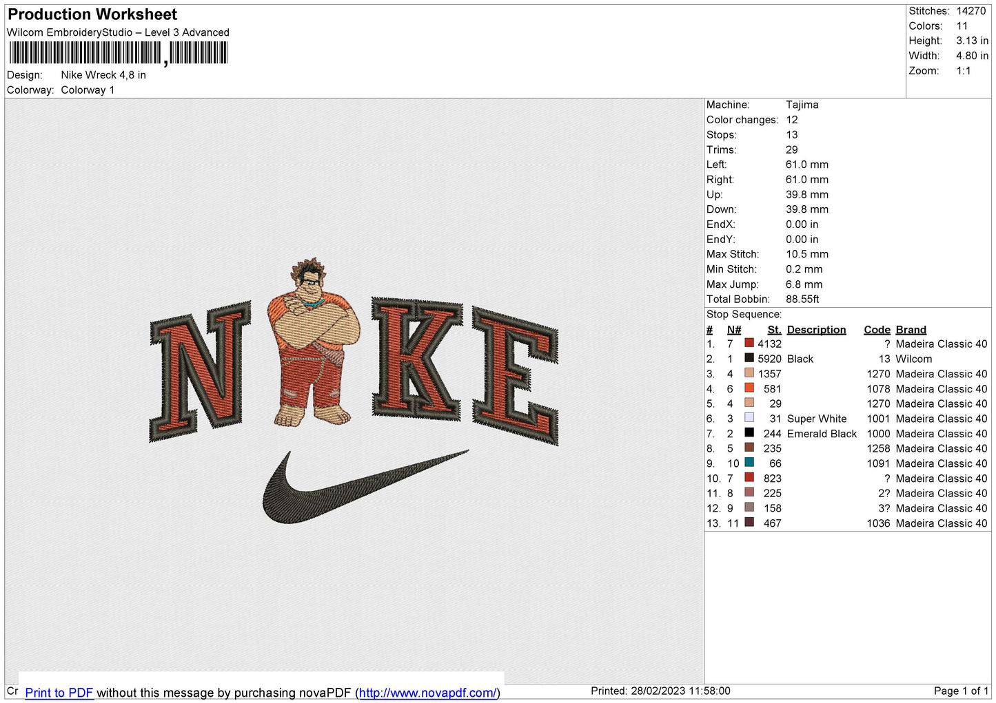 Nike Wreck Embroidery