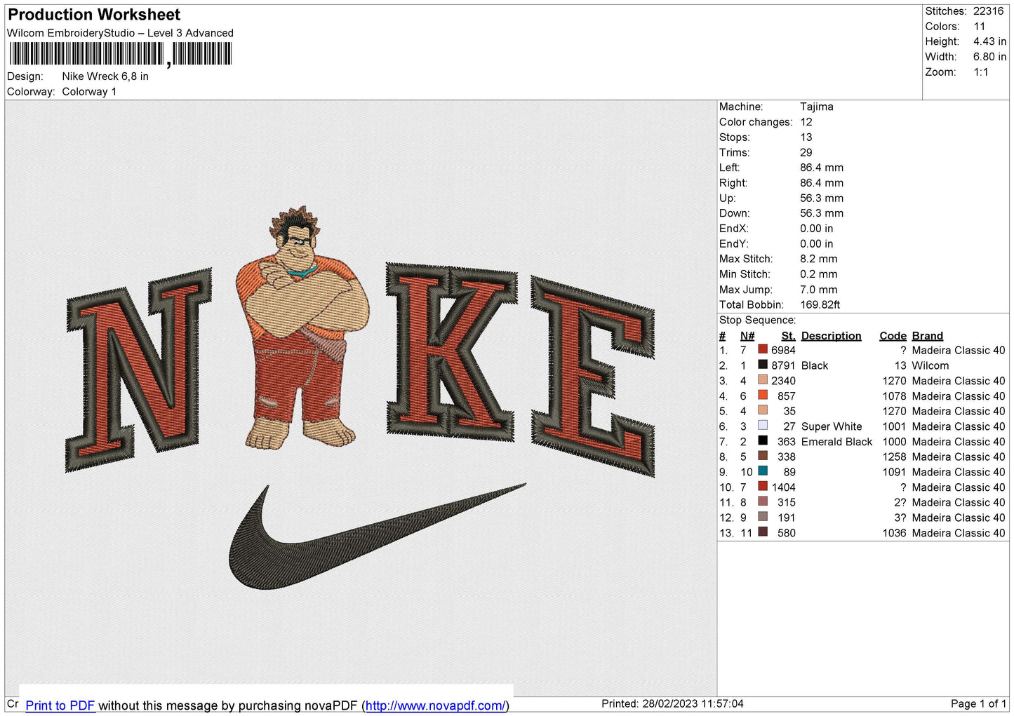 Nike Wreck Embroidery