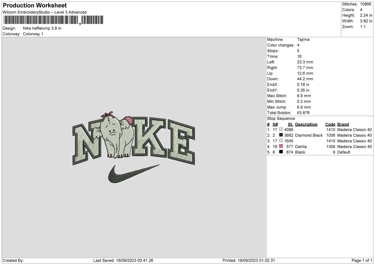 Nike Heffa Embroidery File 6 sizes
