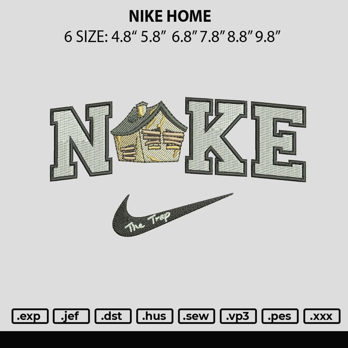 Nike Home Embroidery File 6 sizes