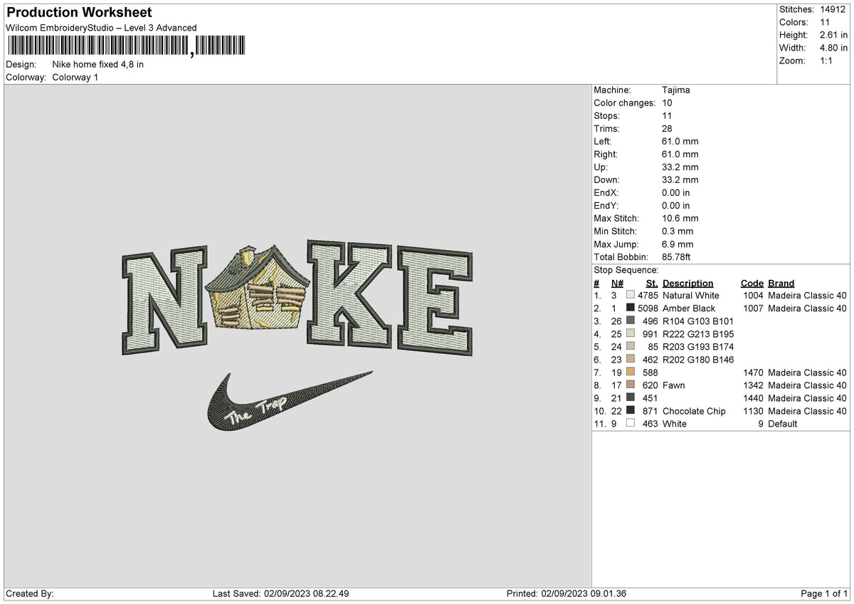 Nike Home Embroidery File 6 sizes