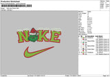 Nike Grinch 1711 Embroidery File 6 sizes
