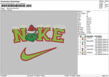 Nike Grinch 1711 Embroidery File 6 sizes
