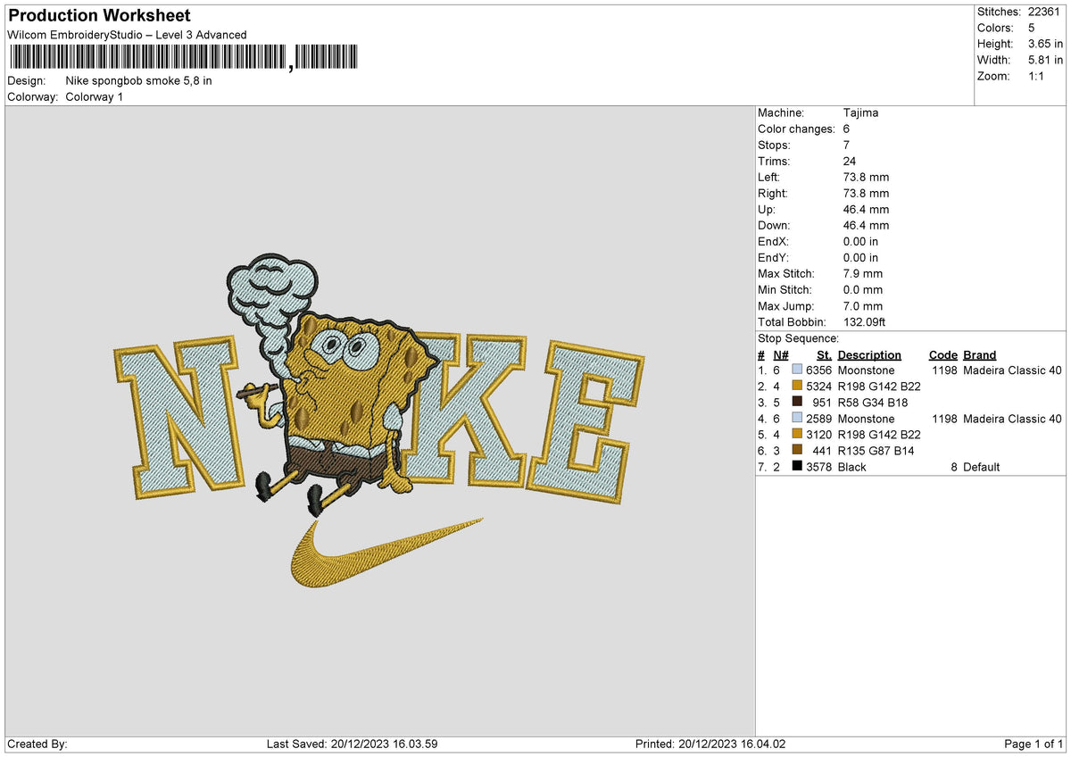 Nike Sponge Smoke Embroidery File 6 sizes