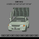 Car 1012 Embroidery File 6 sizes