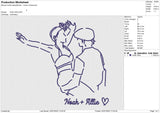 Noah+Allie Embroidery File 6 size