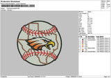 Baseball 1006 Embroidery File 6 sizes