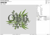 OBB Embroidery File 6 sizes