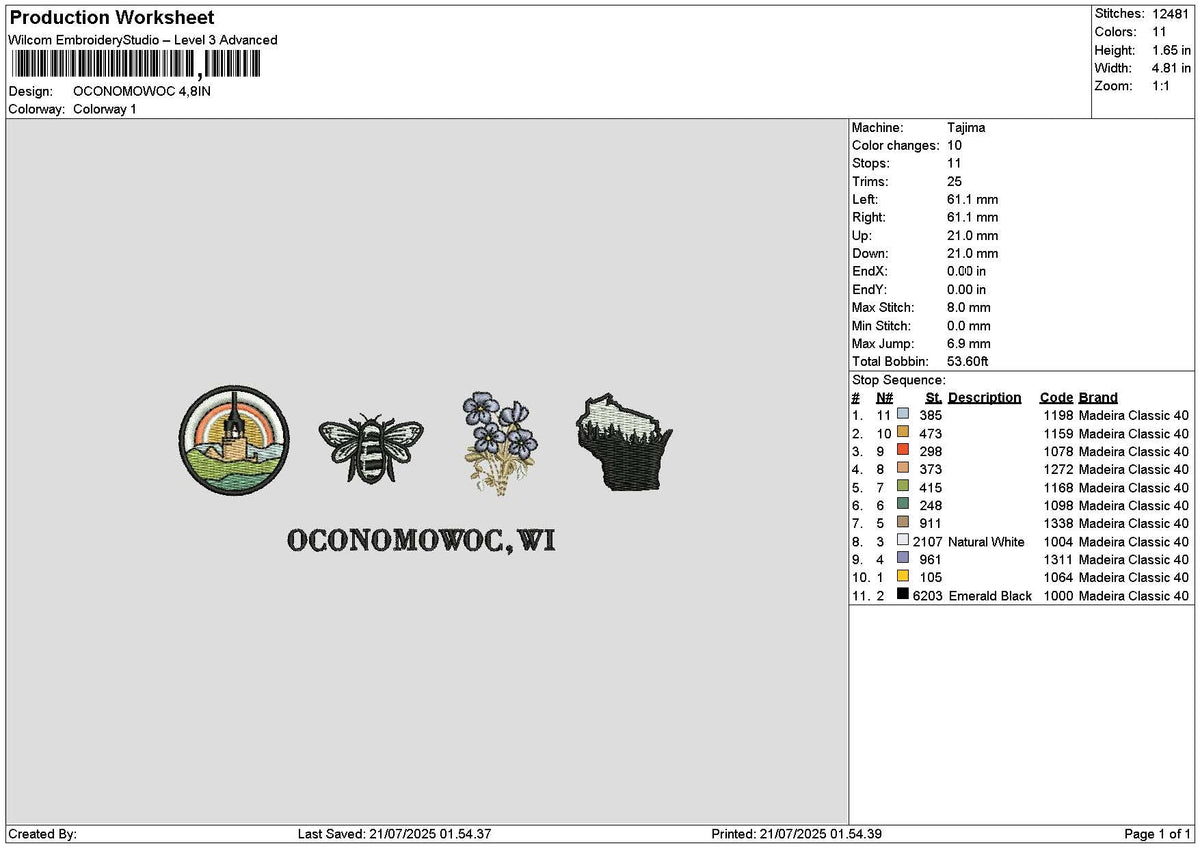 Bee Icons 01 Embroidery File 6 sizes
