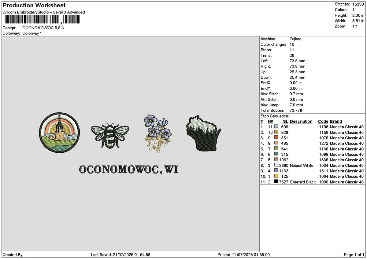 Bee Icons 01 Embroidery File 6 sizes