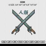 Odm Embroidery File 6 sizes
