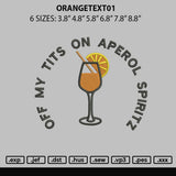 Orangetext01 Embroidery File 6 sizes