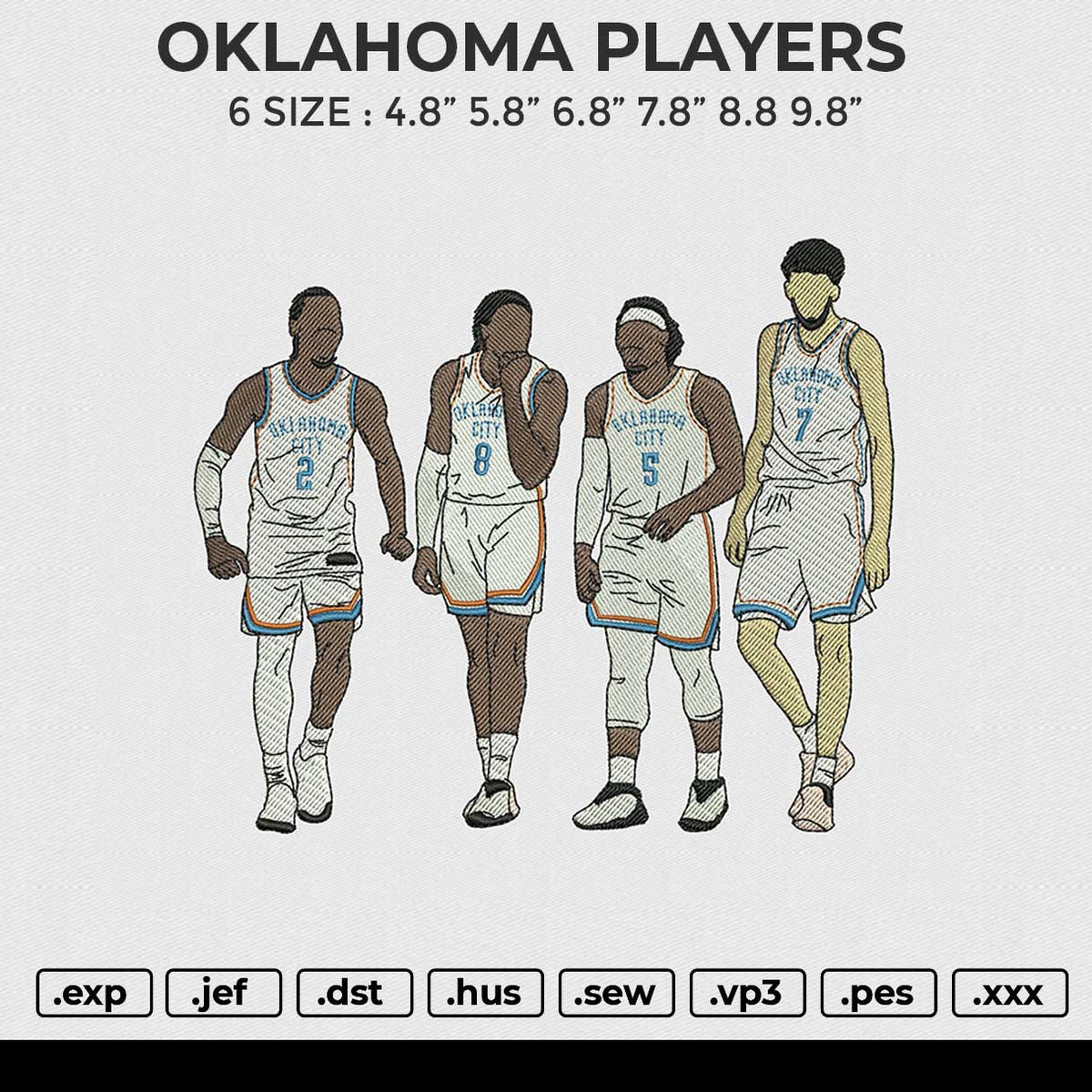 OKLAHOMA PLAYERS Embroidery File 6 size