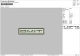 Omit Embroidery File 6 sizes