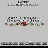 Oncetext Embroidery File 6 sizes