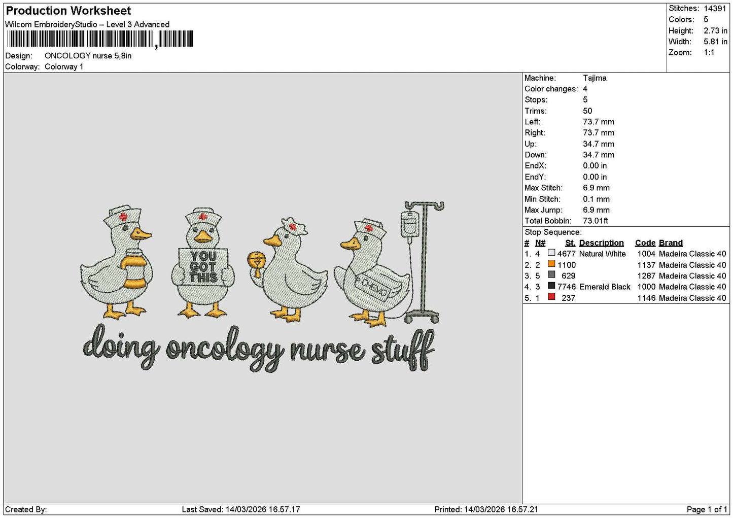 Duckstext 1403 Embroidery File 6 sizes