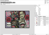 Op Collage Embroidery File 6 sizes